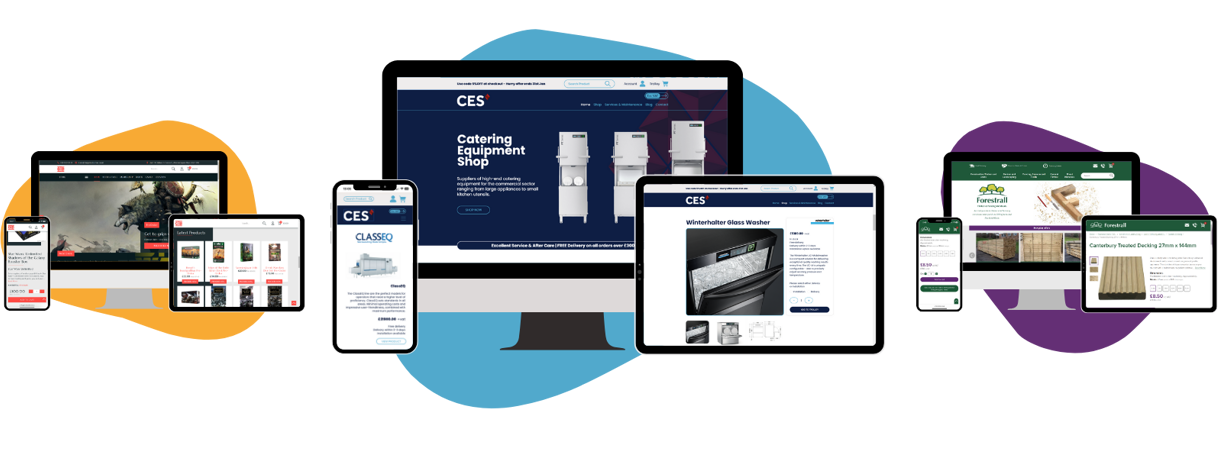 Our Services - Examples For Ecommerce Service Page on mobile, tablet and desktop