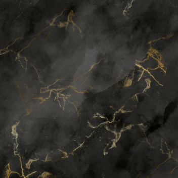 Lux Stone - An AI image of a darkgrey/black stone with gold veins marbling though out