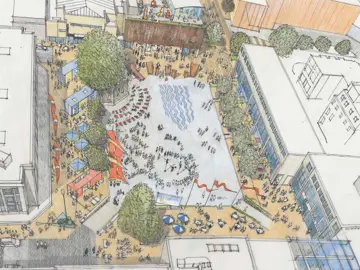 Consensus - Hero Images - Artists impression of Kings Square redevelopment in sketch detail
